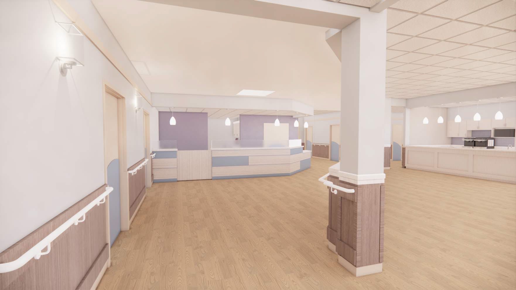 Rendering of the West nurse station